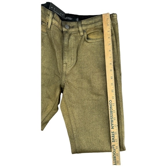 LAUREN Ralph Lauren Metallic Coated Jeans-4 - Picture 8 of 8
